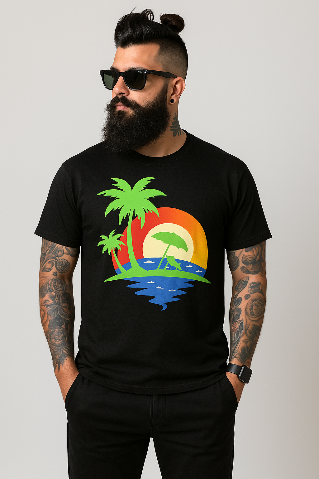 Sunsets and Palm Trees Graphic Tee