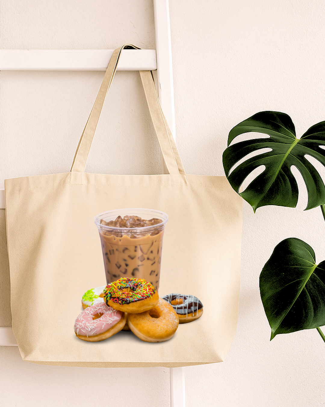 'Coffee' & Donuts' Organic Cotton Tote Bag