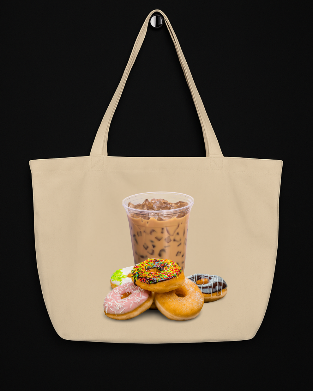 'Coffee' & Donuts' Organic Cotton Tote Bag
