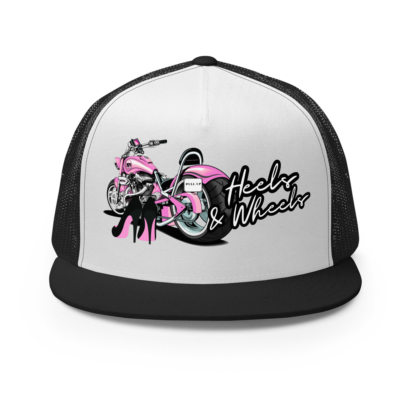 Heels & Wheels Retro Snapback Trucker Hat