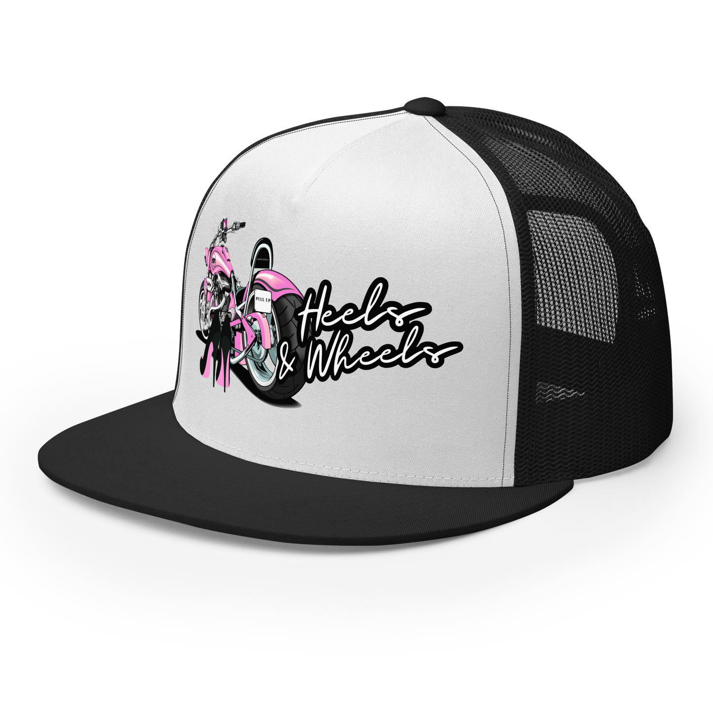 Heels & Wheels Retro Snapback Trucker Hat