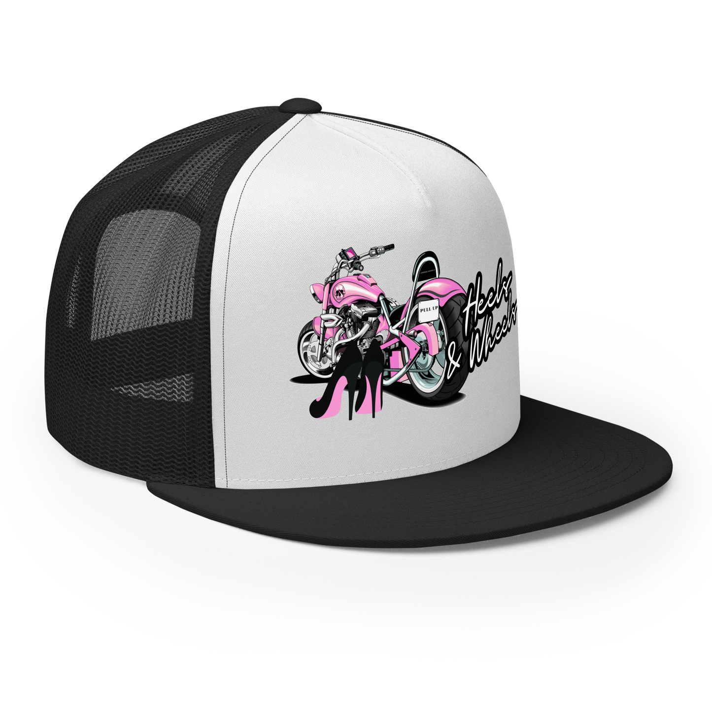 Heels & Wheels Retro Snapback Trucker Hat