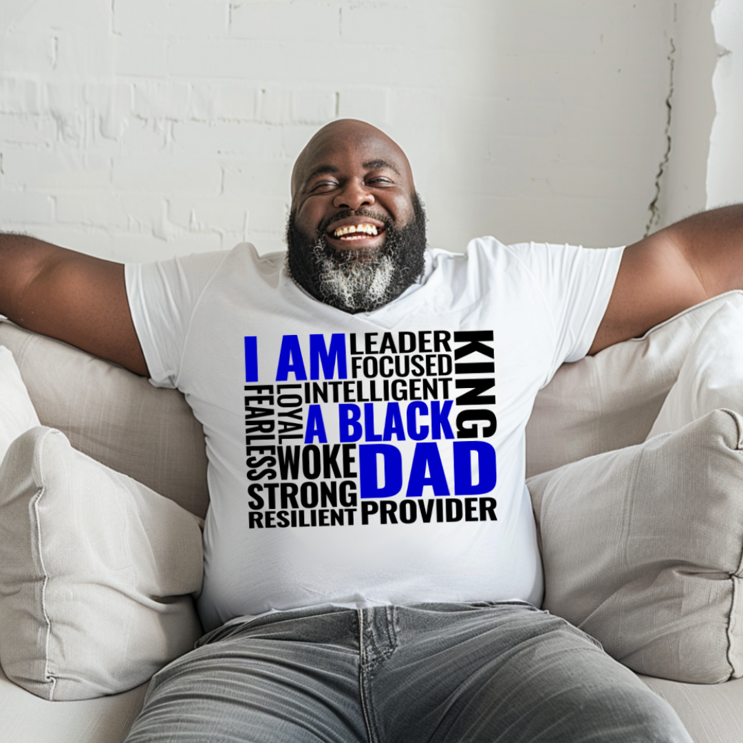 'Black Dad" Statement T-shirt