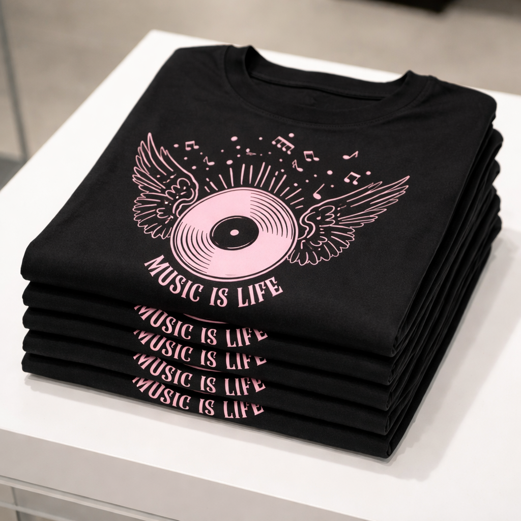 'Music Is Life' Women's Cotton T-shirt
