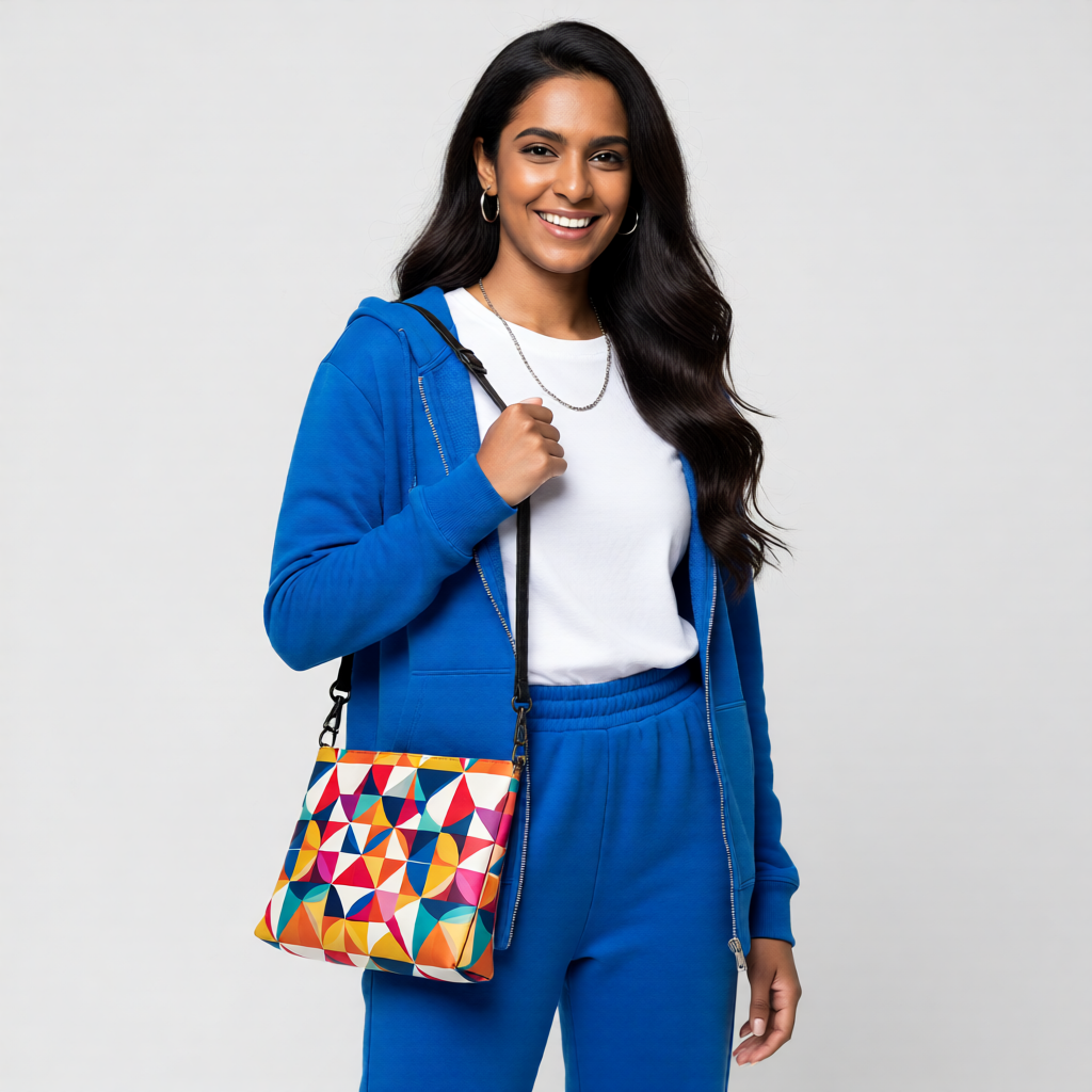 Geometric Crossbody Shoulder Strap Bag