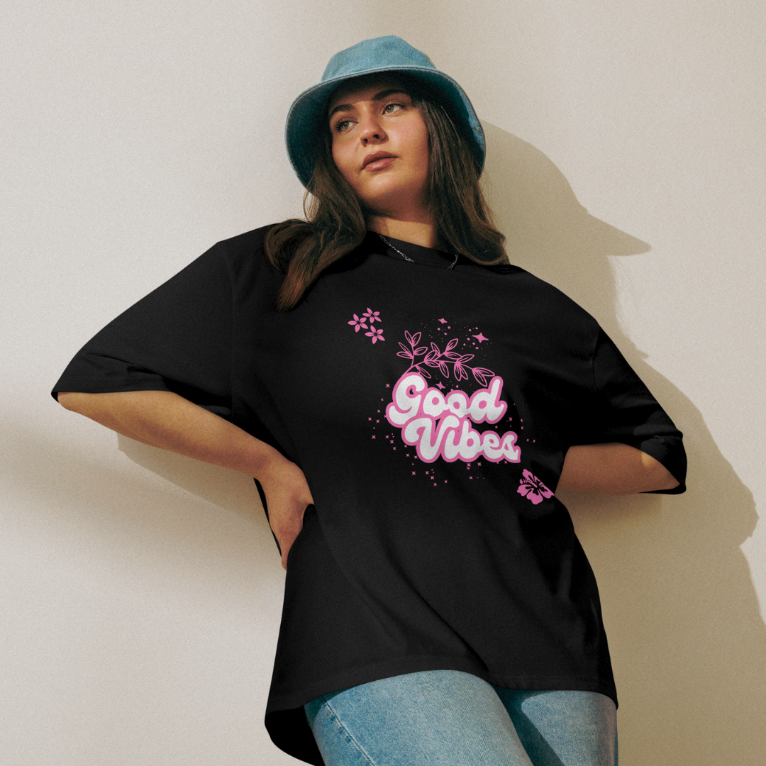 Good Vibes 😎 Oversized Heavyweight Women's T-shirt