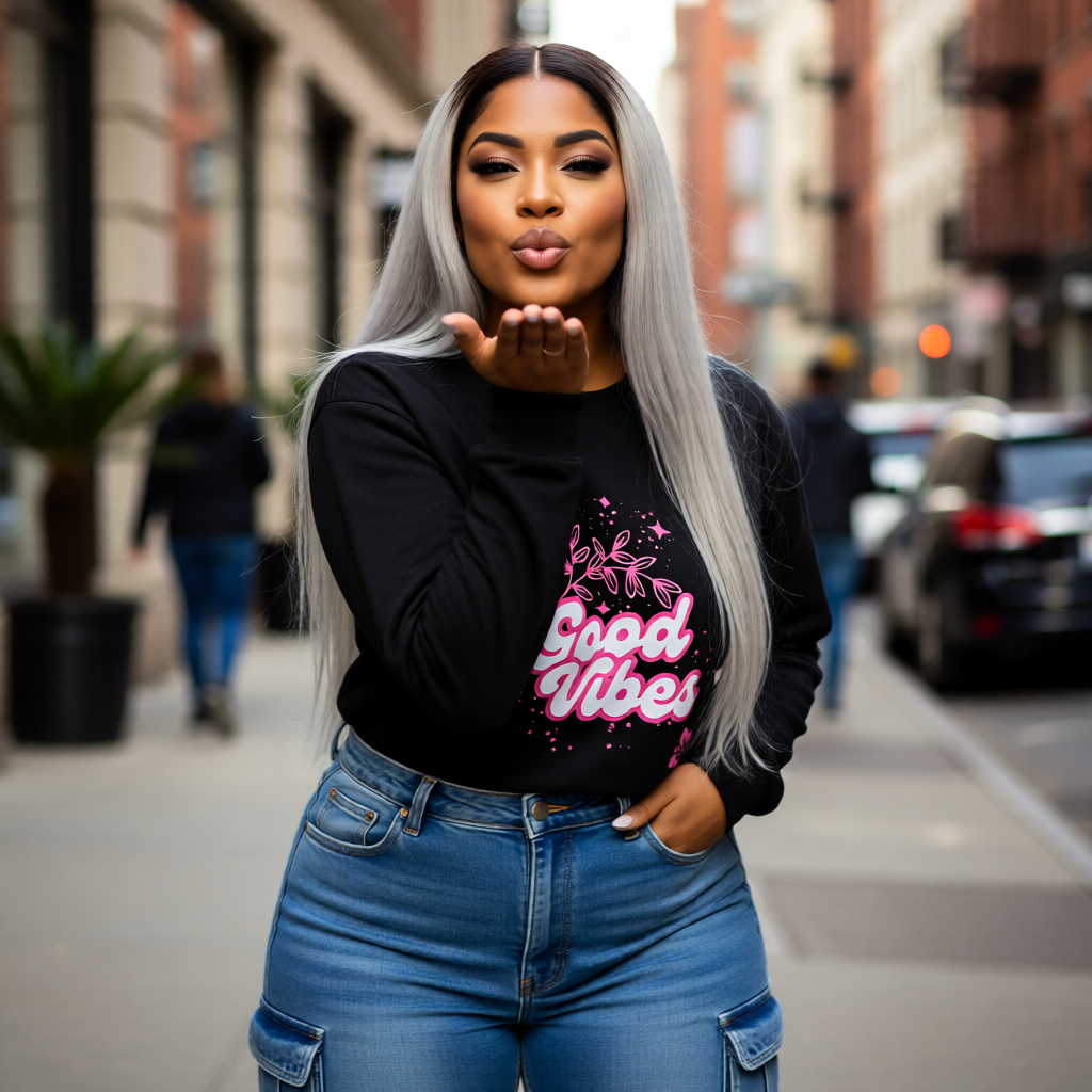 Good Vibes Women's Crew Neck Sweatshirt