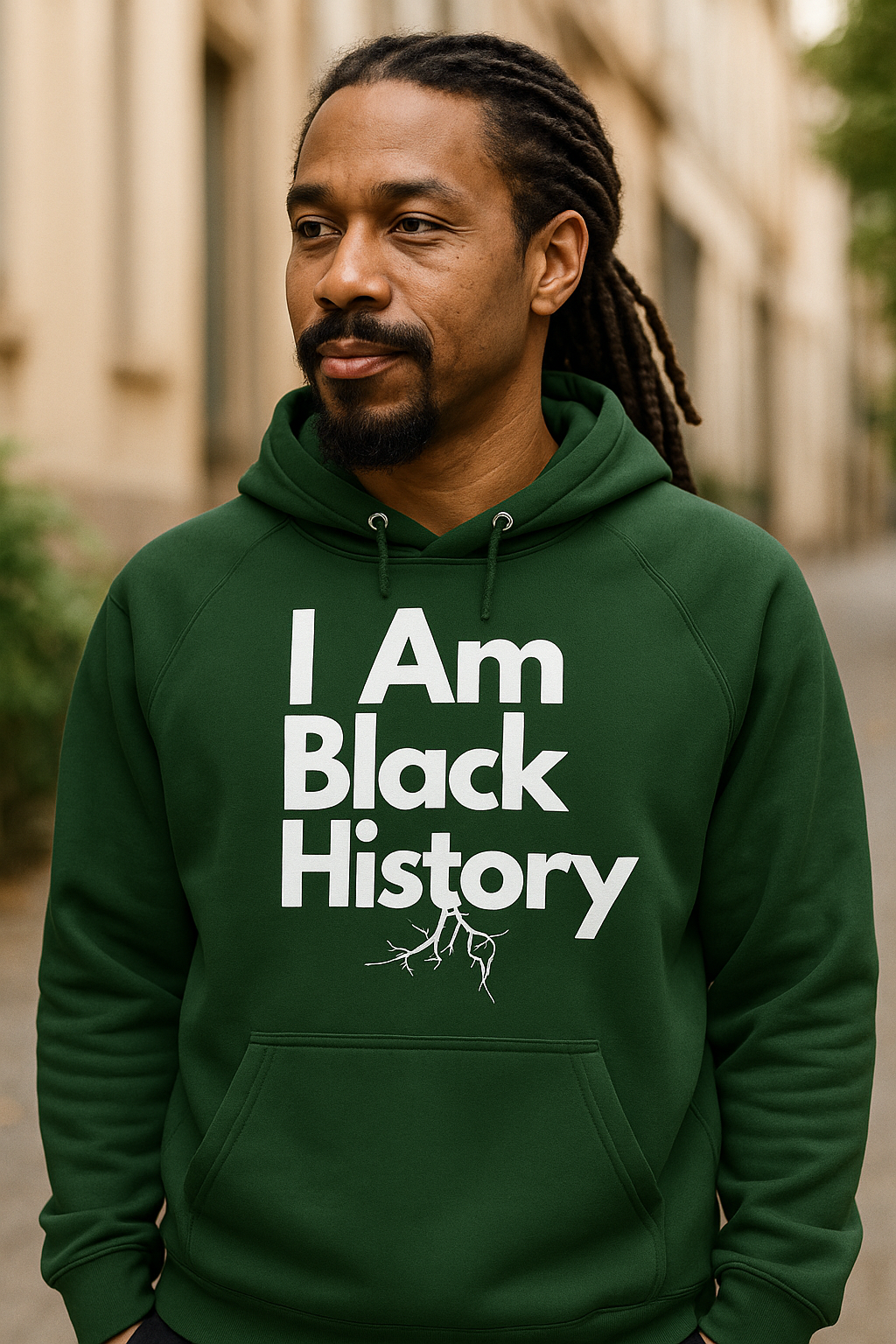 "I Am Black History" Eco Raglan Hoodie