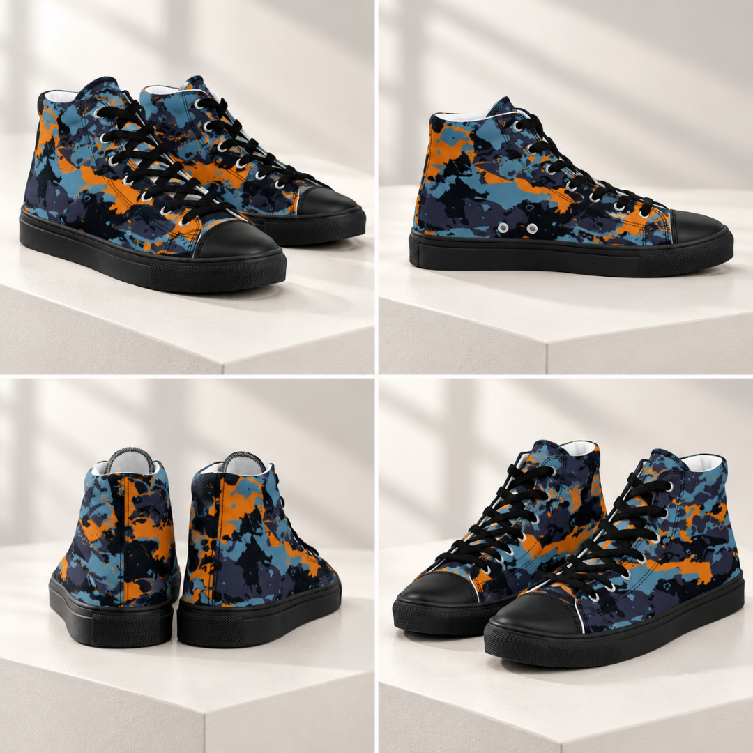 Men's Hightop Camo Canvas Sneakers