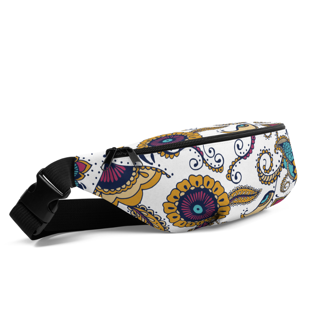 Bundle Deal: Tyrian Purple Reversible Bucket Hat + Abstract Fanny Pack Hip Bum Waist Bag