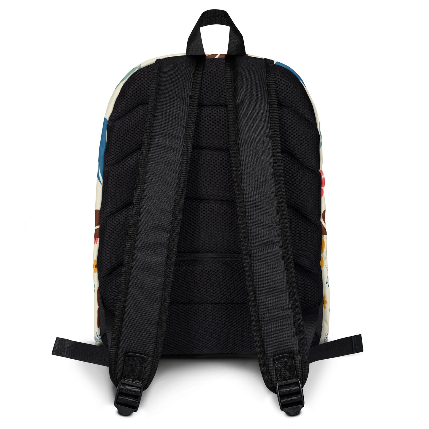 Apricot White Abstract Backpack