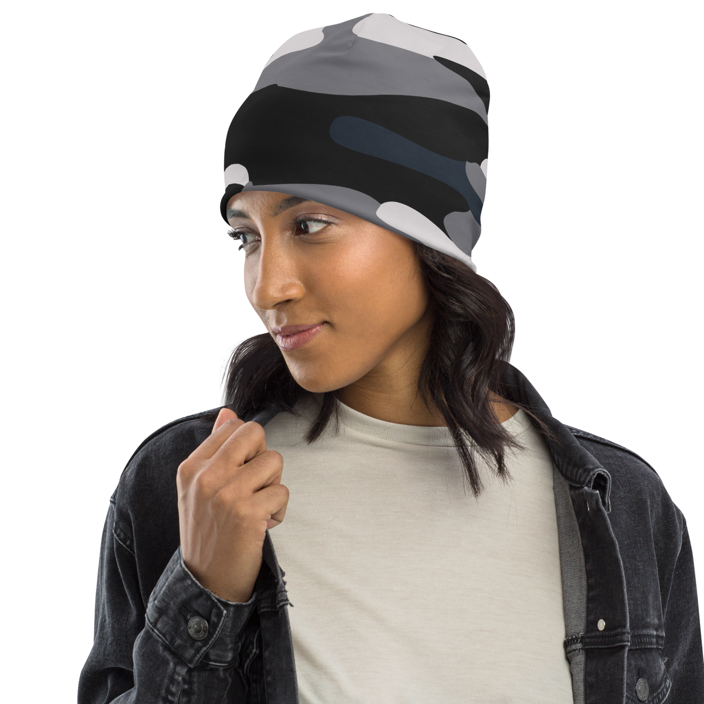 Double Layered Camo Beanie
