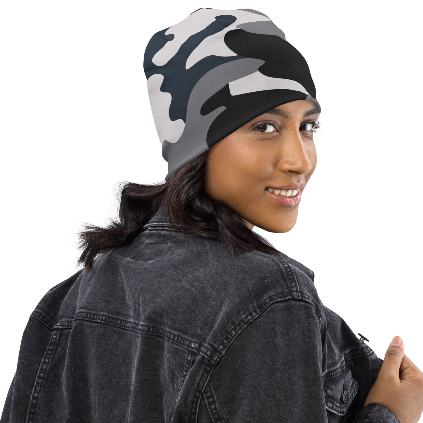 Double Layered Camo Beanie