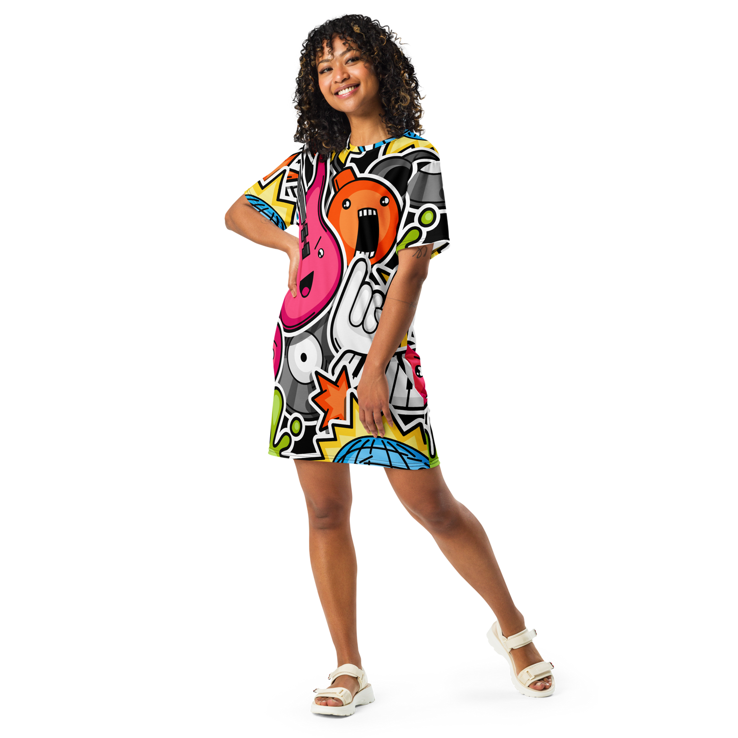 Oversized Graphic T-shirt Dress