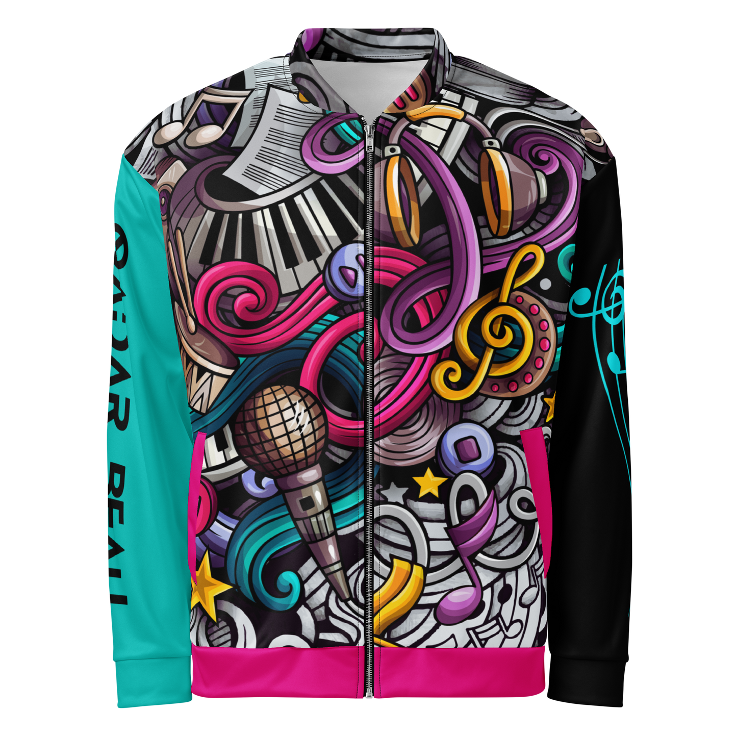 Rhythmic Vibes Bomber Jacket 🎶🔥