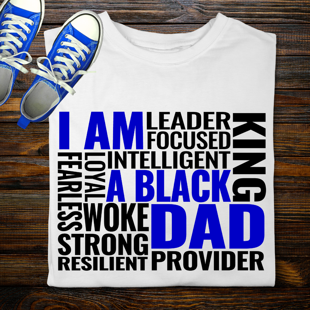 'Black Dad" Statement T-shirt