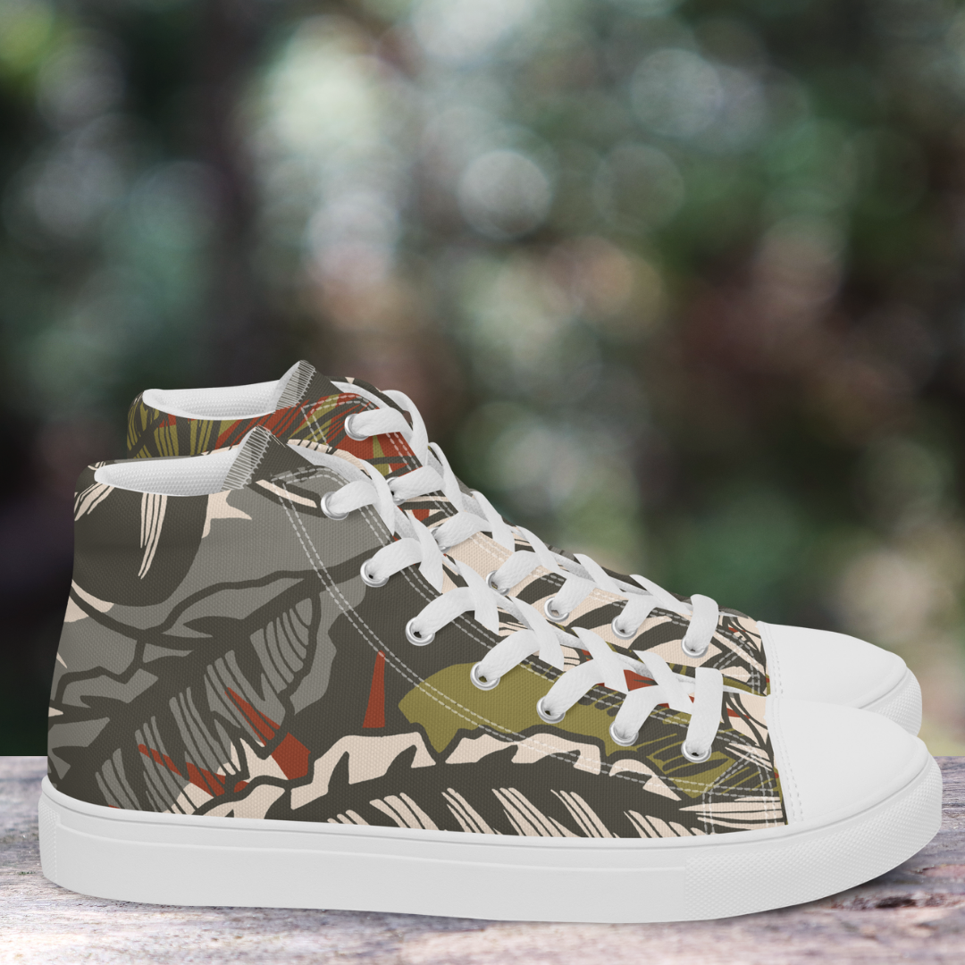 Foliage High Top Men's Canvas Sneakers