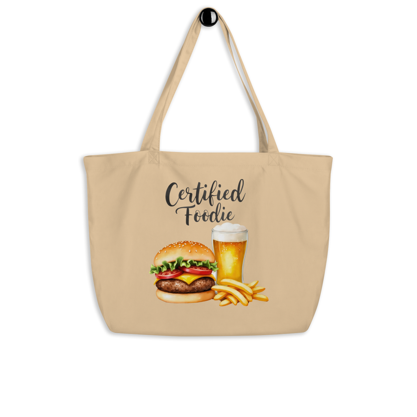 ‘Certified Foodie’ Organic Cotton Essential Tote Bag