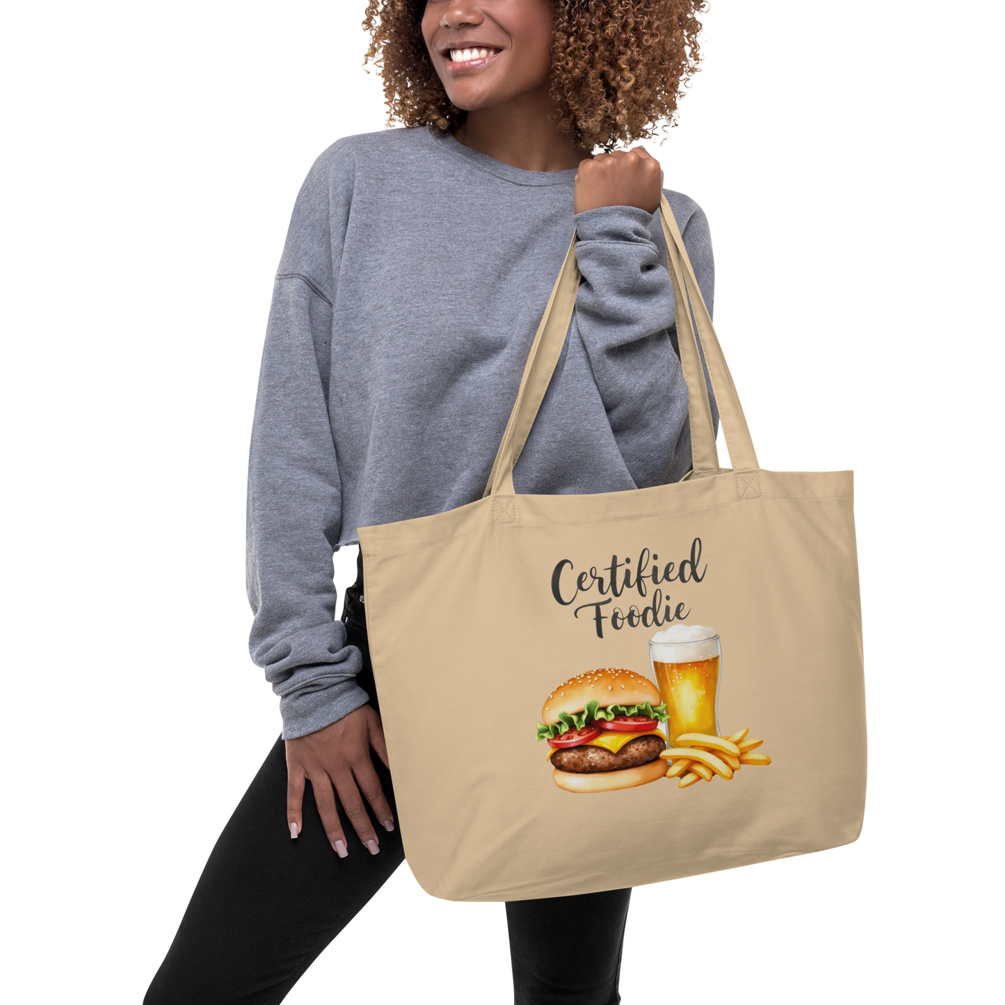 ‘Certified Foodie’ Organic Cotton Essential Tote Bag