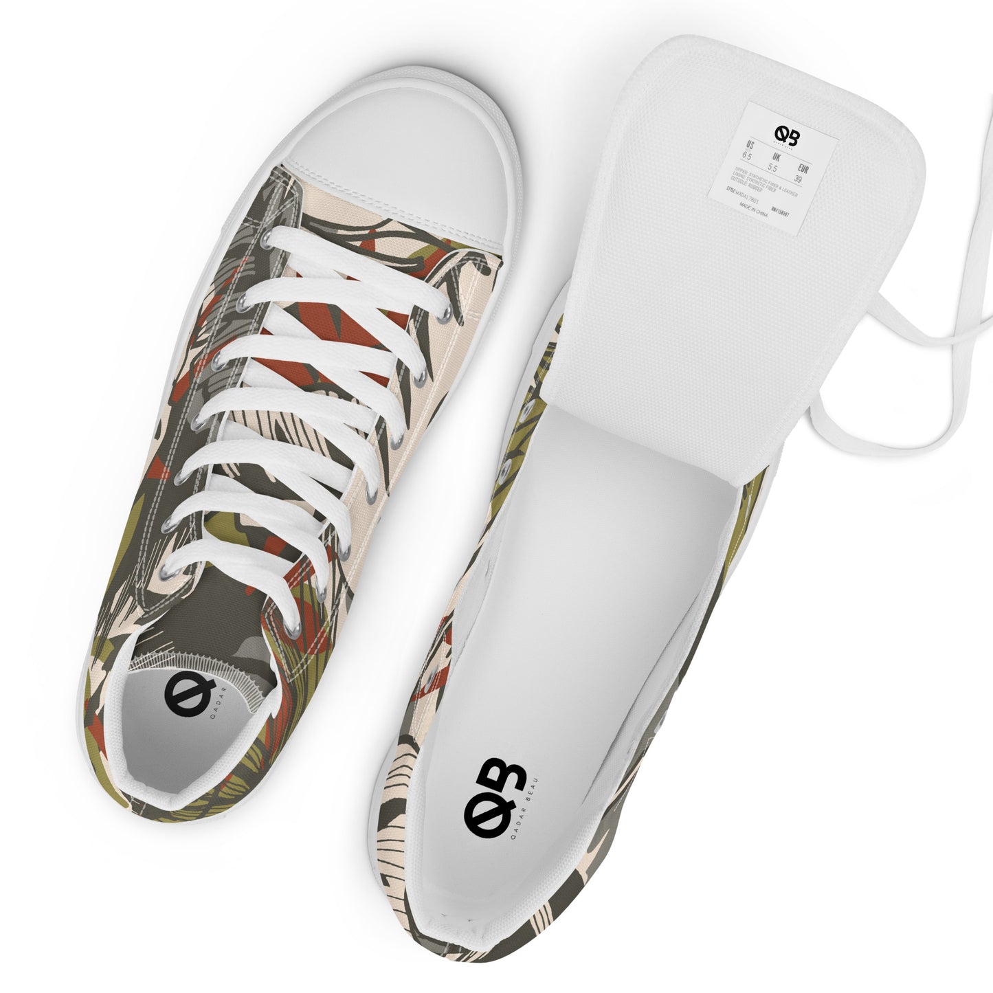 Foliage High Top Men's Canvas Sneakers