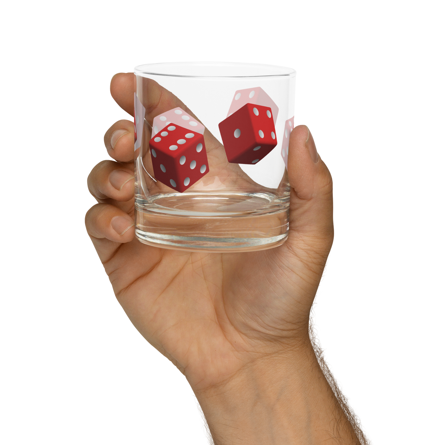 Dice Roll Rocks Glass 10.5 oz