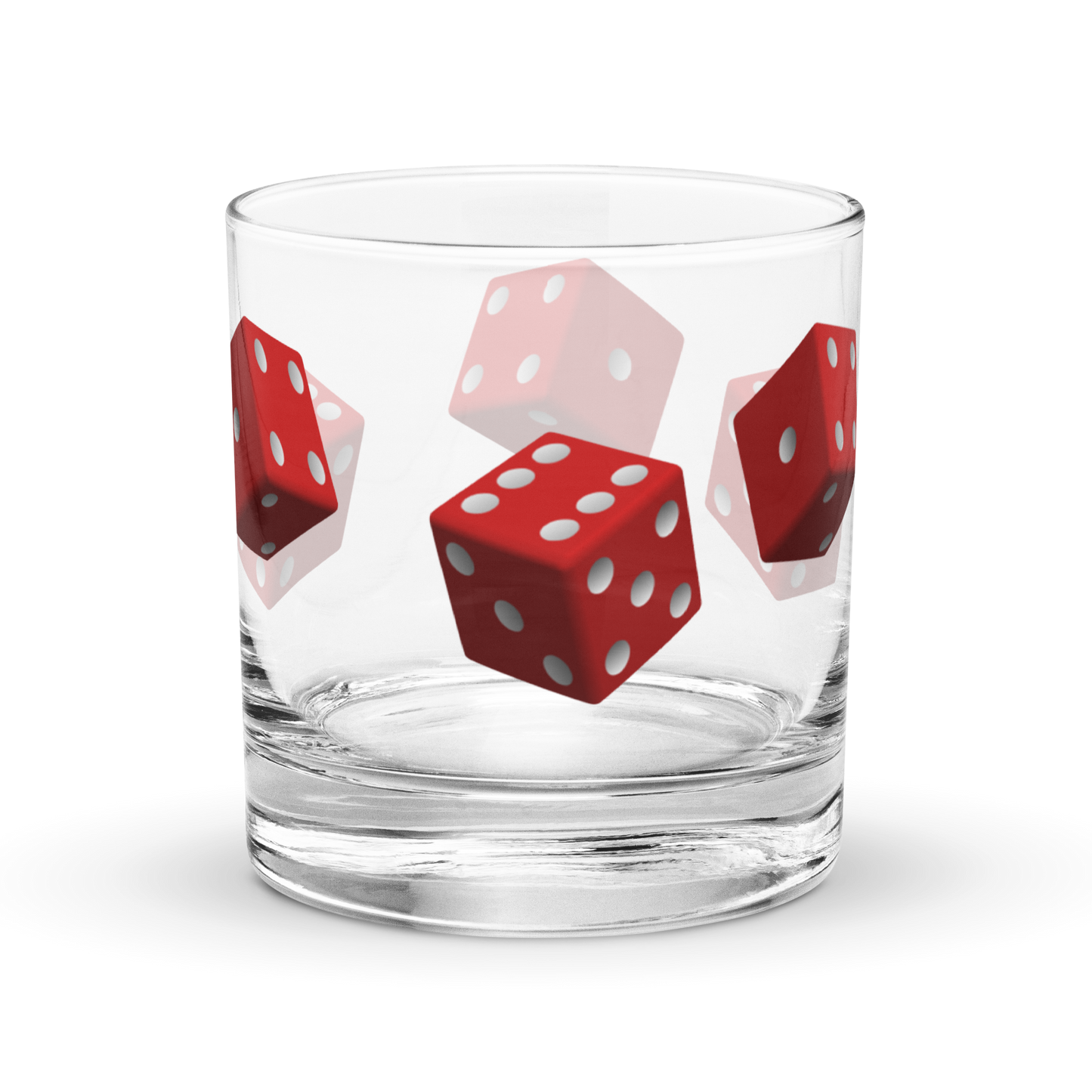 Dice Roll Rocks Glass 10.5 oz