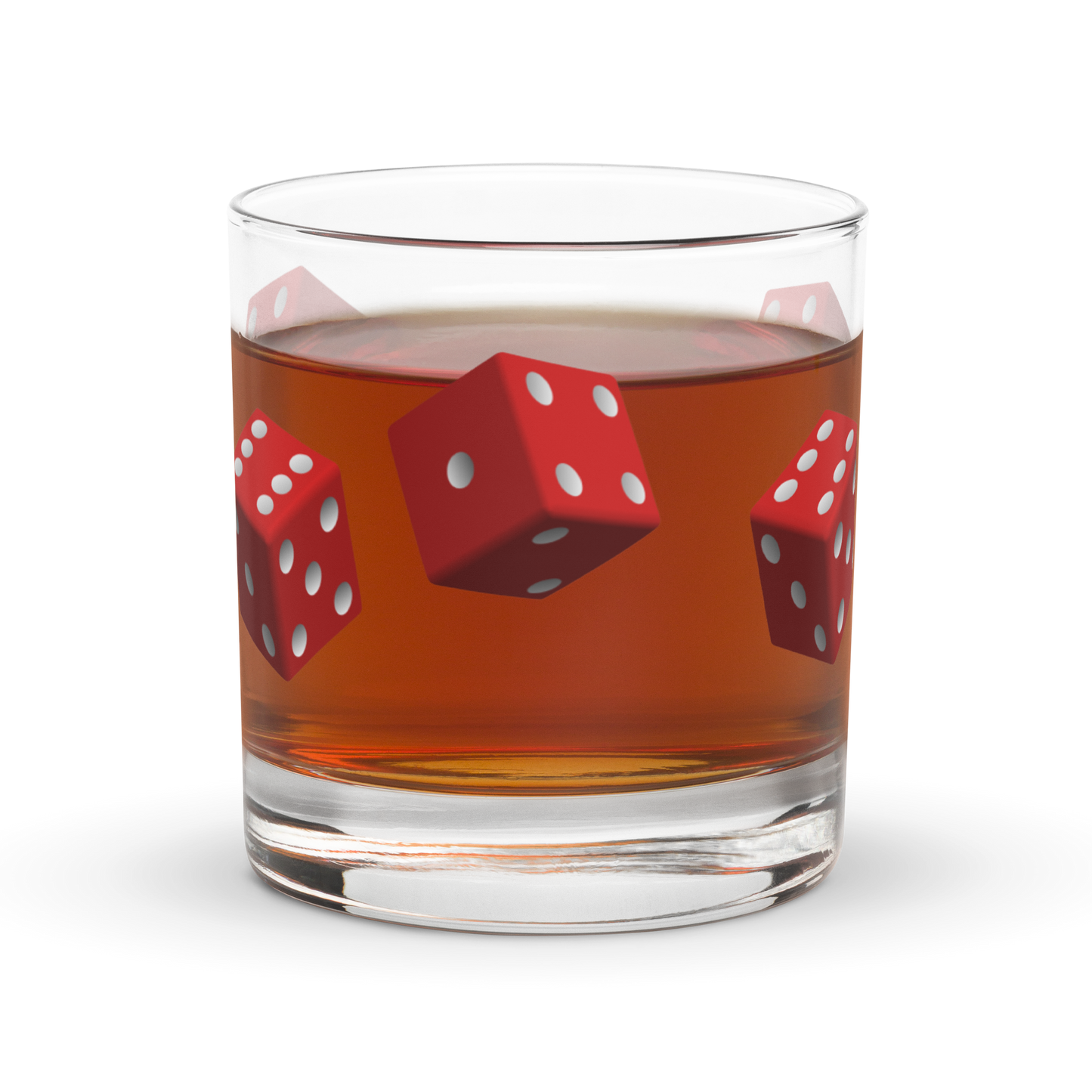 Dice Roll Rocks Glass 10.5 oz