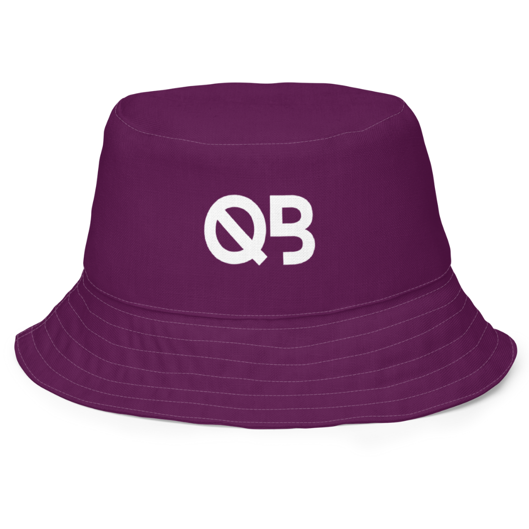 Bundle Deal: Tyrian Purple Reversible Bucket Hat + Abstract Fanny Pack Hip Bum Waist Bag