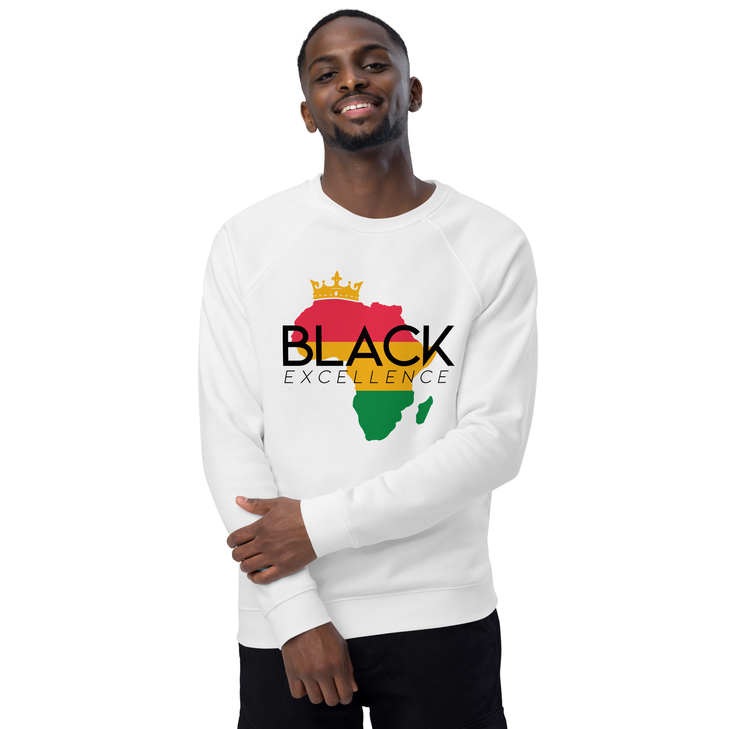 Black Excellence Organic Raglan Sweatshirt