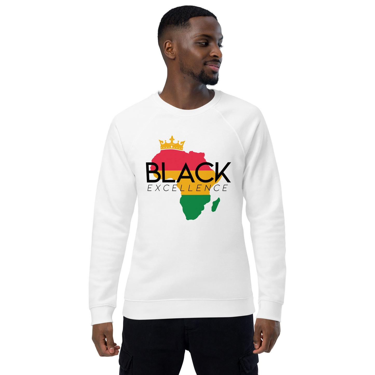 Black Excellence Organic Raglan Sweatshirt