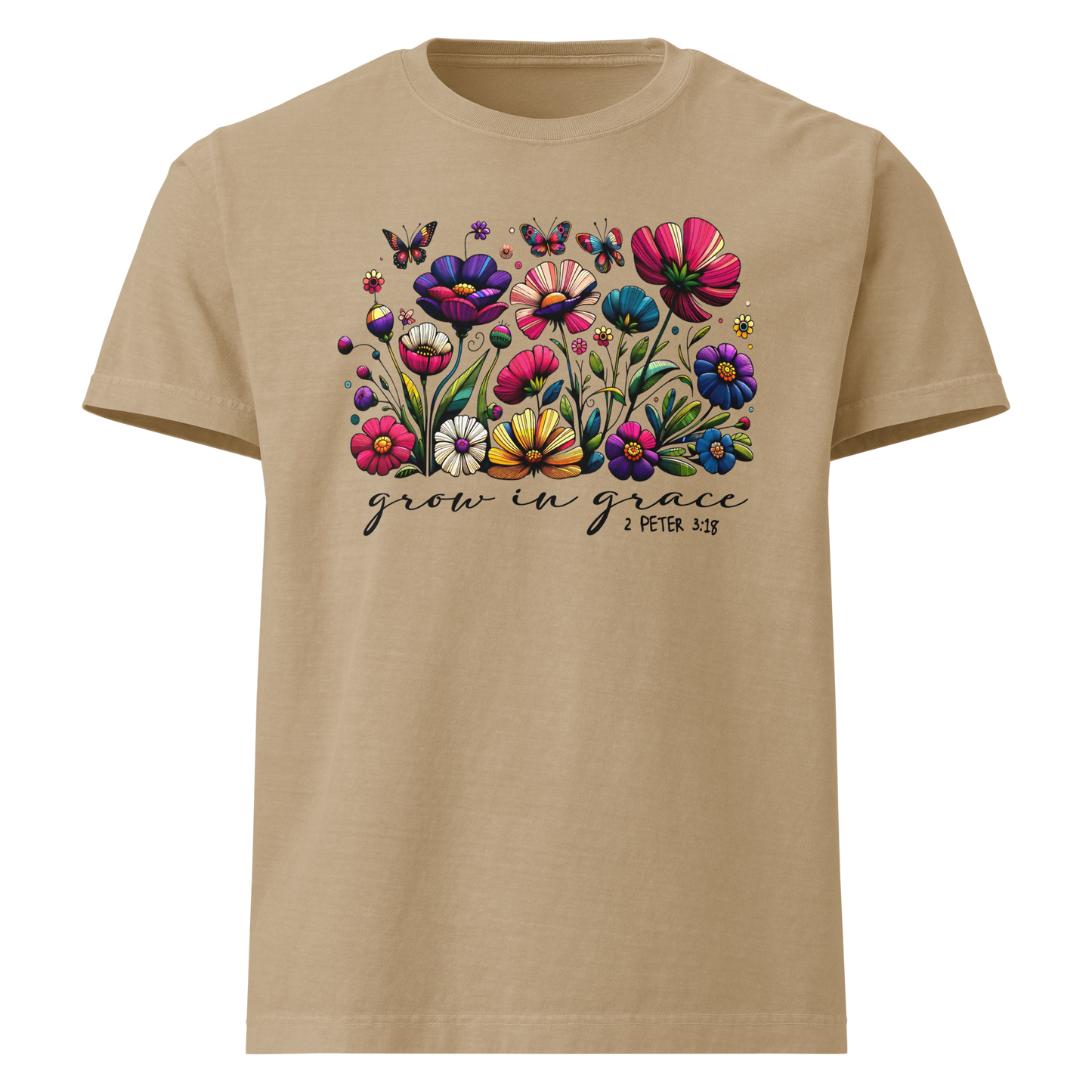 'Grow In Grace' Inspirational Women's Oversized T-shirt