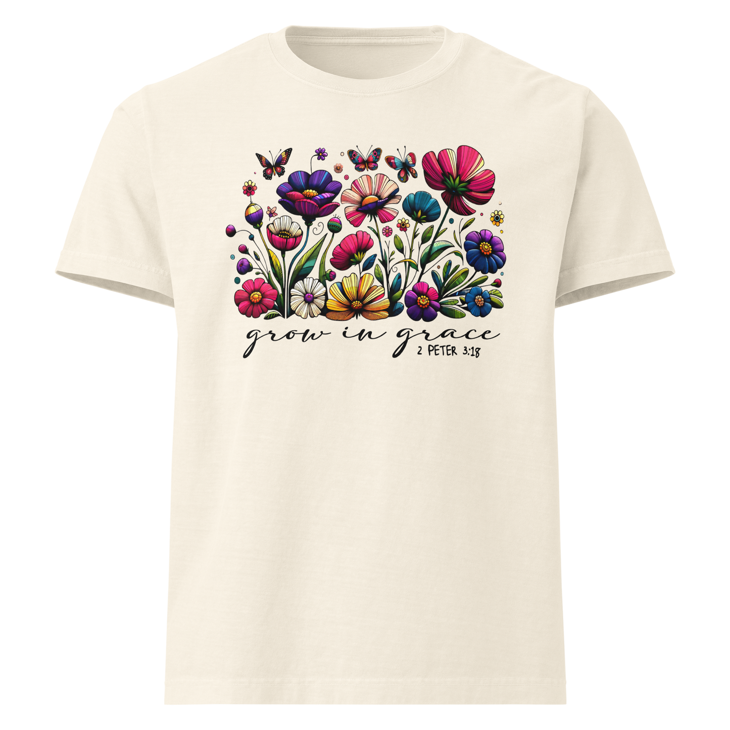 'Grow In Grace' Inspirational Women's Oversized T-shirt