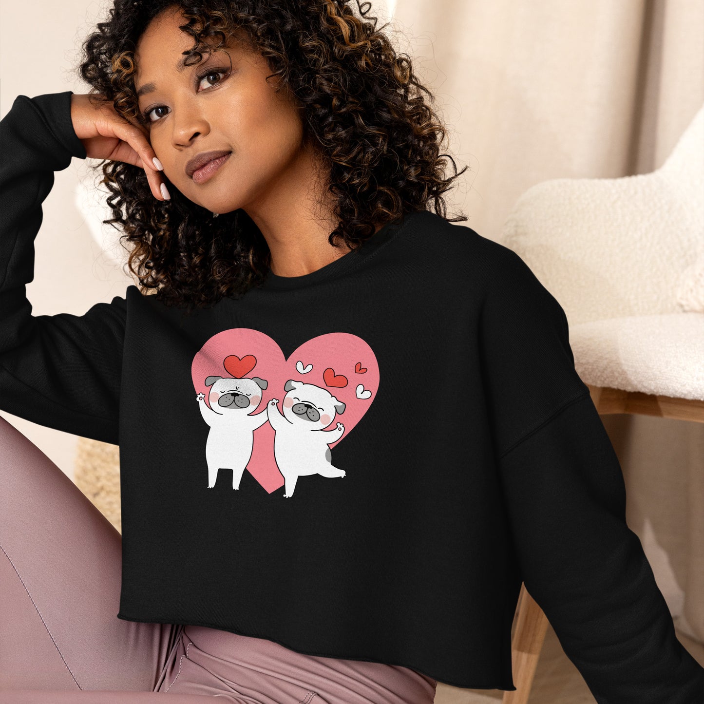 Blush Crop Sweatshirt