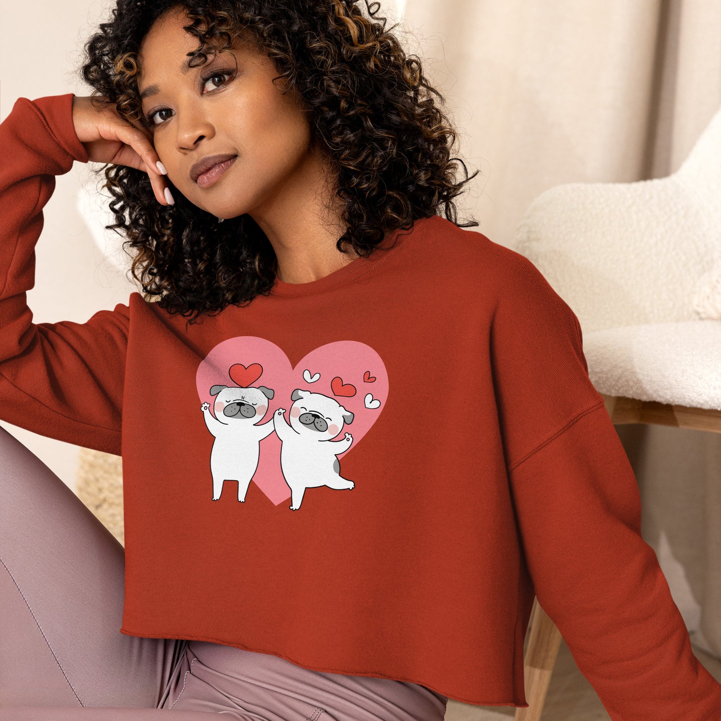 Blush Crop Sweatshirt