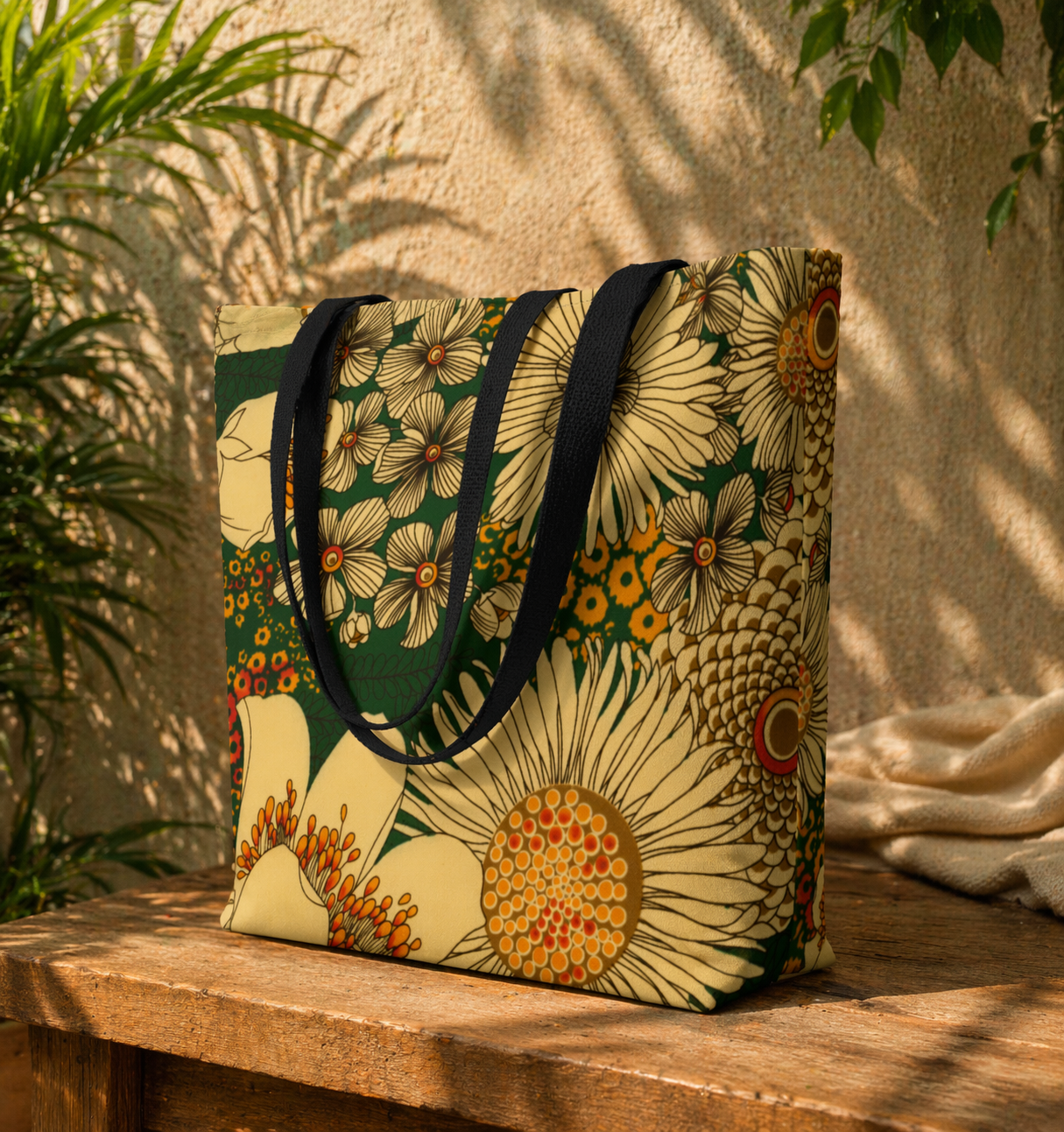 1960's Floral Vintage Tote Bag