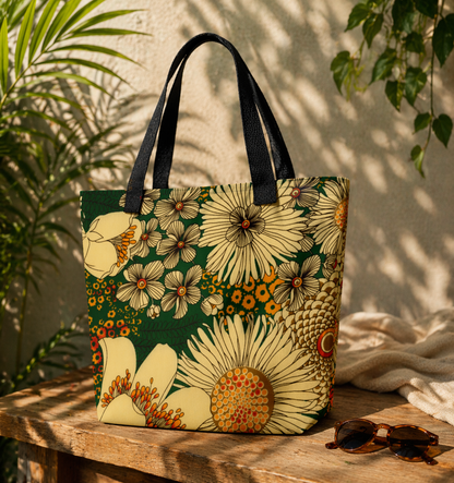 1960's Floral Vintage Tote Bag