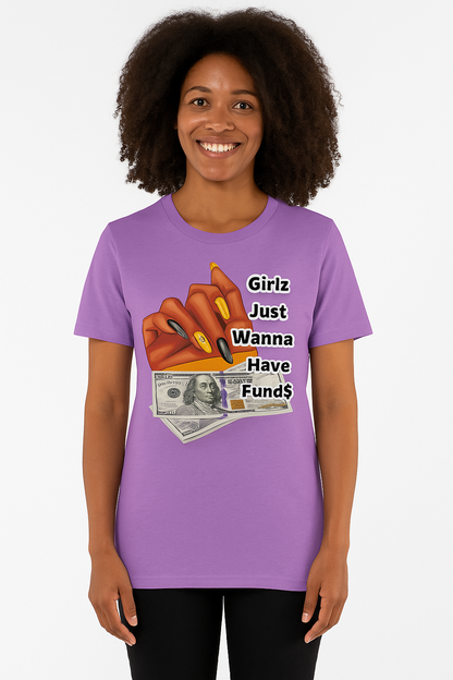 Girlz Just Wanna Have Fund$ Short Sleeve Graphic T-shirt