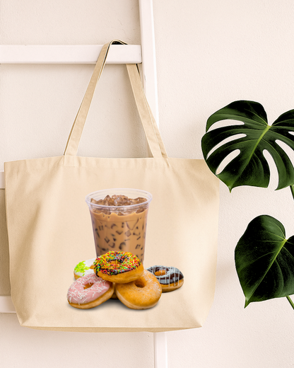'Coffee' & Donuts' Organic Cotton Tote Bag