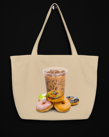 'Coffee' & Donuts' Organic Cotton Tote Bag
