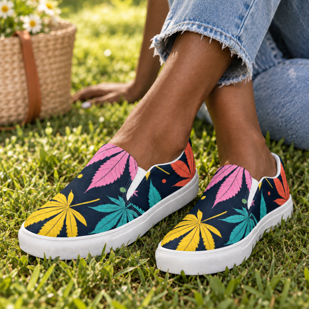 Women’s Cannibis Culture Canvas Slip-ons