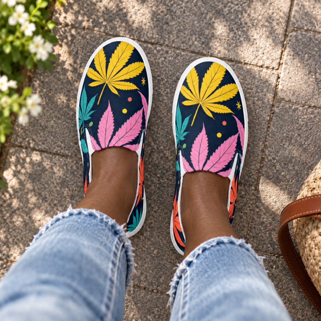 Women’s Cannibis Culture Canvas Slip-ons