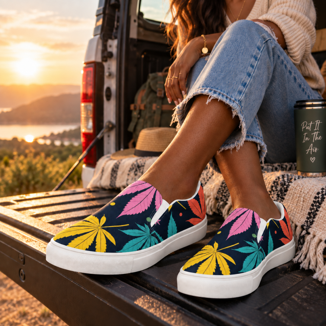 Women’s Cannibis Culture Canvas Slip-ons