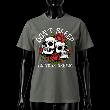 Women's crew Neck Skull Tee