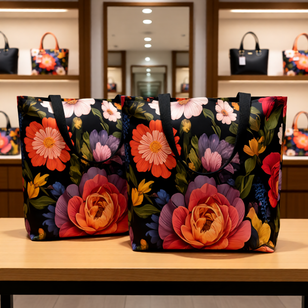 Large Floral Tote Bag