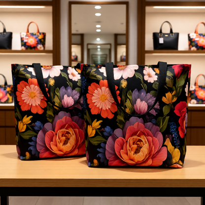 Large Floral Tote Bag
