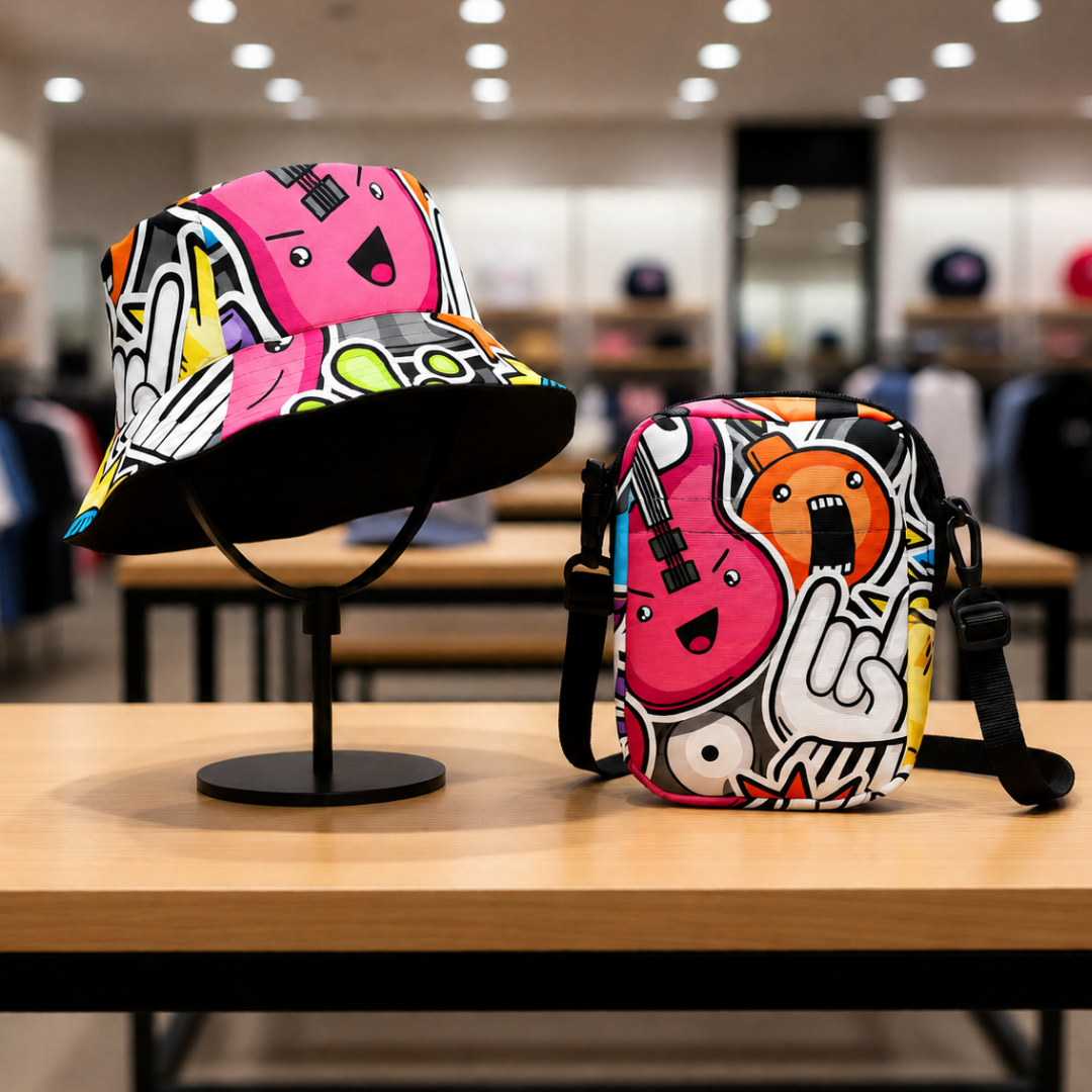 Rockstar Bundle: Reversible Bucket Hat +  Crossbody Sling