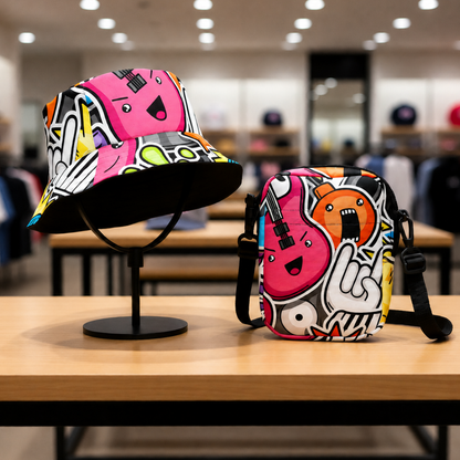 Rockstar Bundle: Reversible Bucket Hat +  Crossbody Sling