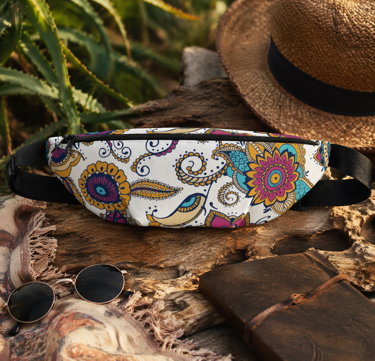 Abstract Fanny Pack Travel Waist Bag