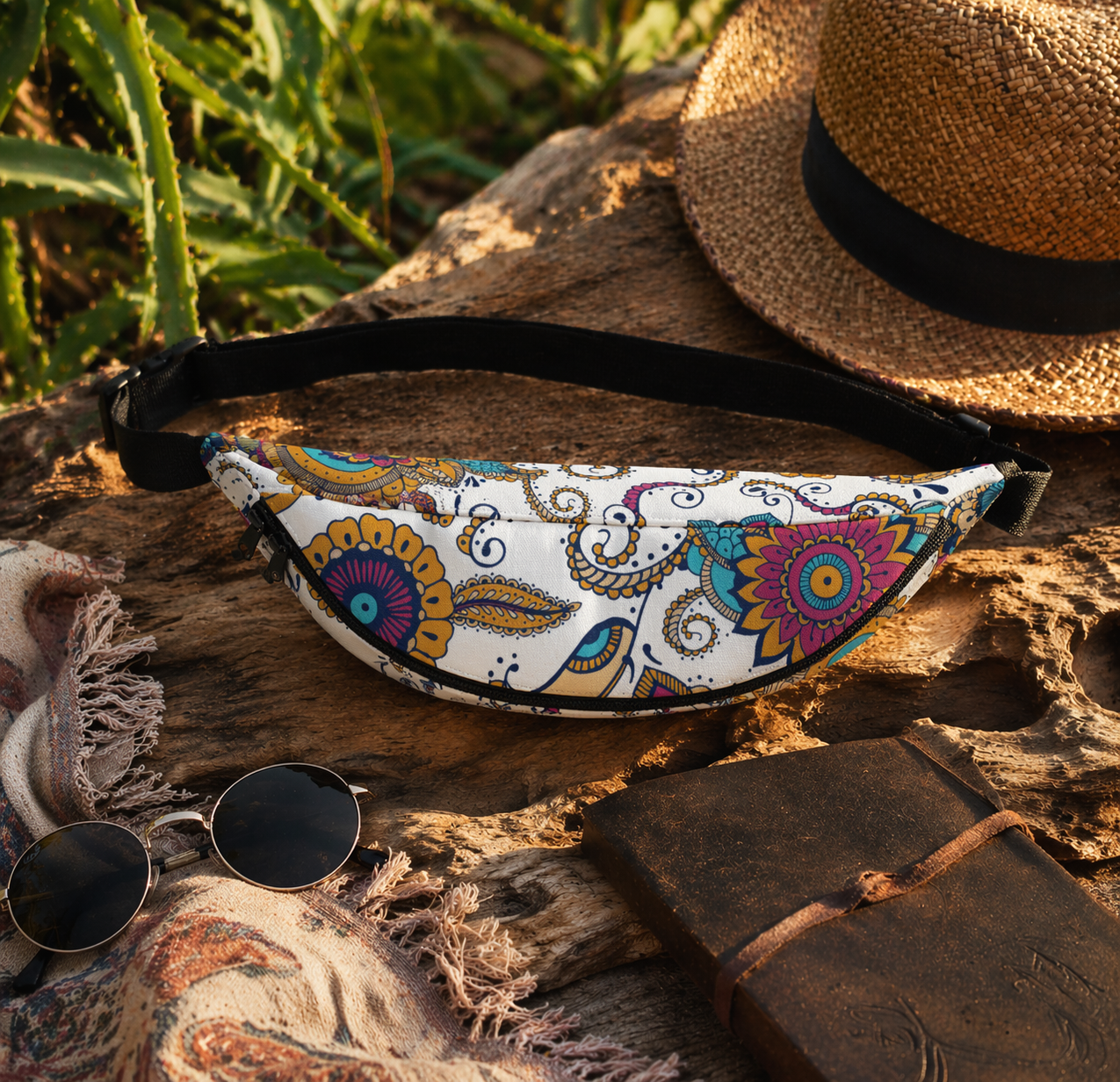 Abstract Fanny Pack Travel Waist Bag