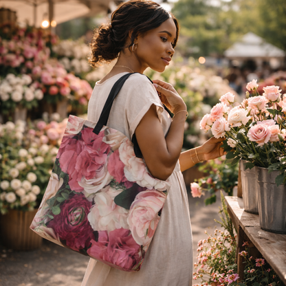 Full Bloom Floral Tote Bag 16″×20″